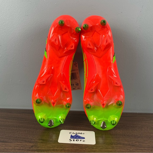 adidas Predator Edge+ SG Soccer Cleats Game Data Pack Solar Red GW1010 Men Sz 11 - Picture 7 of 9